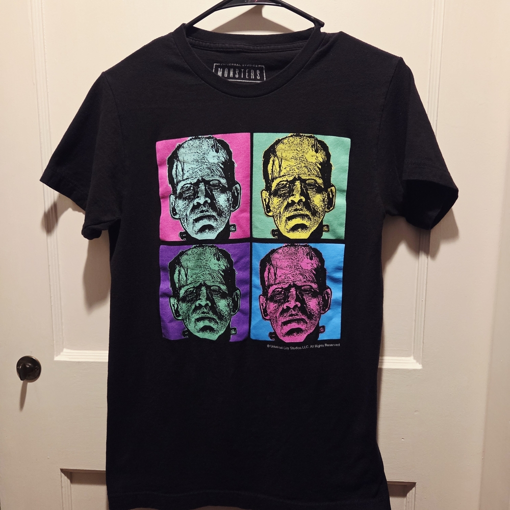 Universal Black Tee with Colorful Graphic